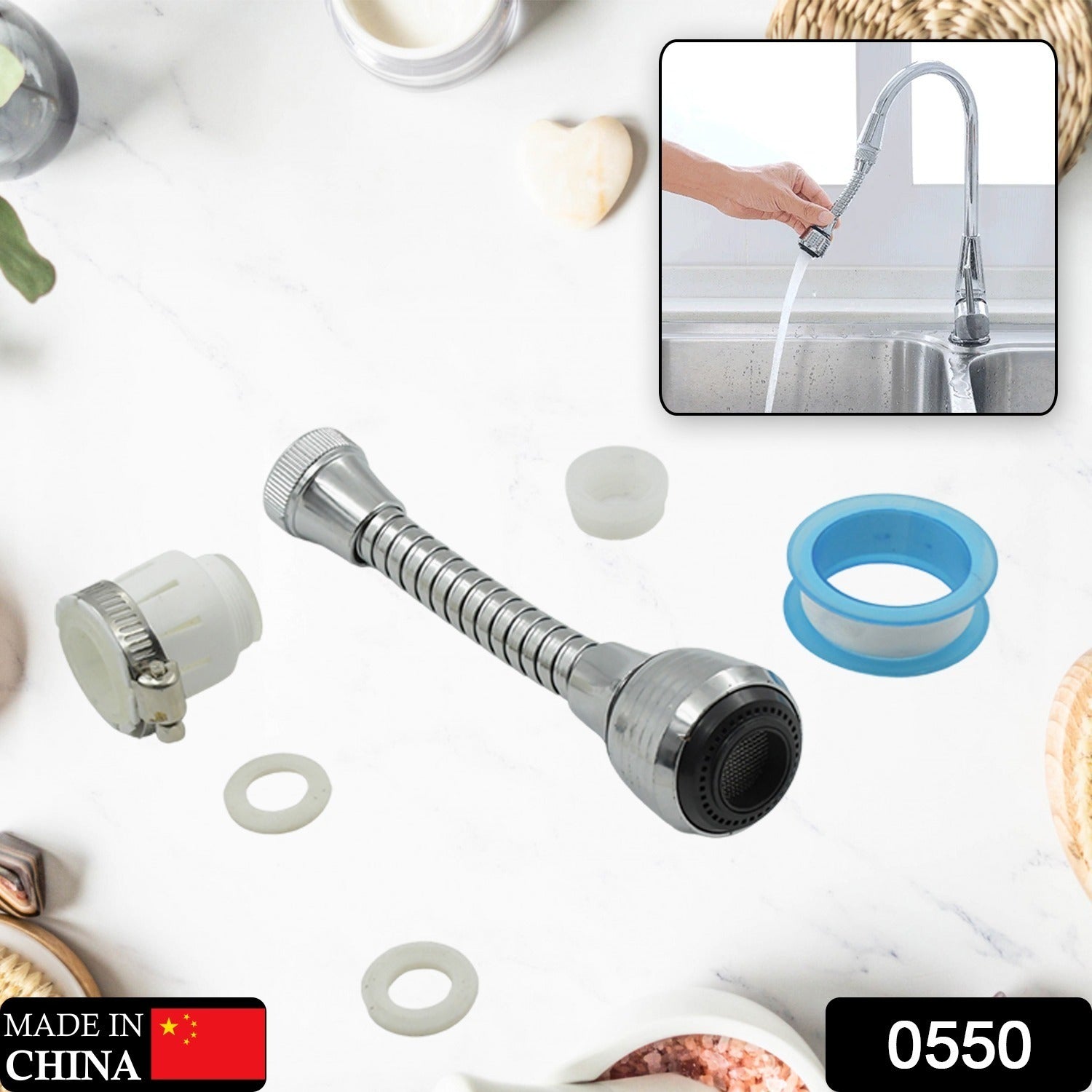0550 Tap Spray Head Kitchen Faucet Extender Universal Faucet Spray Head Adapter Faucet Sprayer Attachment Jaywayne Kitchen Faucet Sprayer Movable Kitchen Faucet Head 360° Rotatable Anti -Splash Tap Water Saving Faucet for Kitchen (1 Pc) 0550 Tap Spray Head Kitchen Faucet Extender Universal Faucet Spray Head Adapter Faucet Sprayer Attachment Jaywayne Kitchen Faucet Sprayer Movable Kitchen Faucet Head 360° Rotatable Anti -Splash Tap Water Saving Faucet for Kitchen (1 Pc)